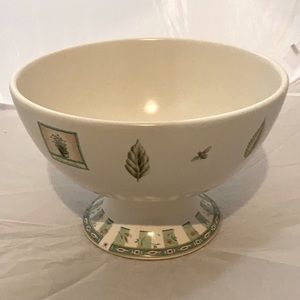 Pfaltzgraff Naturewood Large Pedestal  Bowl RARE